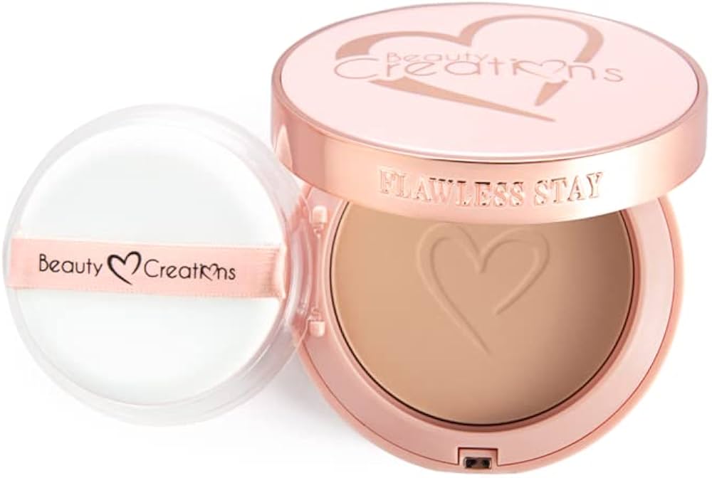 Base en Polvo Compacto Flawless Stay de la marca Beauty Creations.